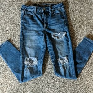 💜EUC American Eagle super high rise jeggings💜